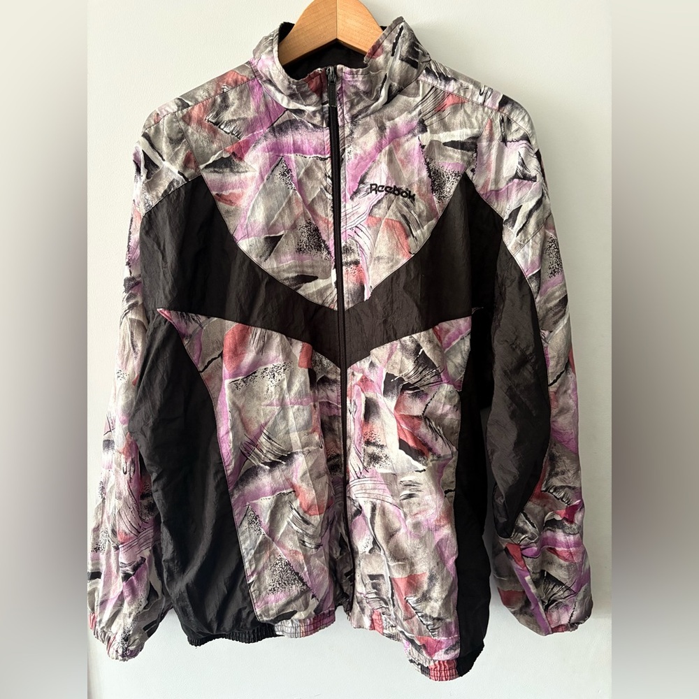 Vintage Reebok Lined Nylon Track Jacket